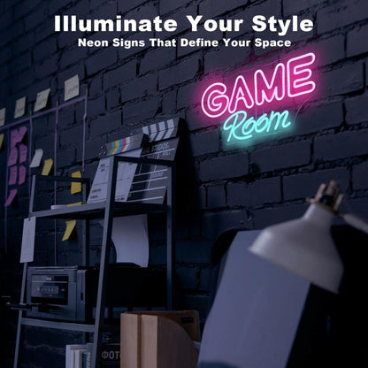 Game Room Pink Teal Led Neon Sign For Gaming Spaces Decor | Shineneon