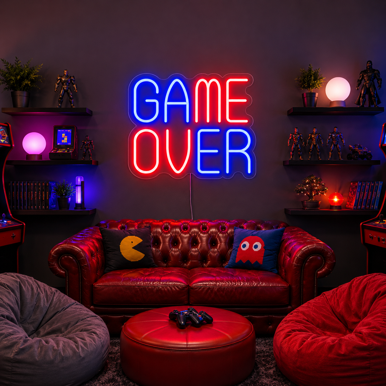 Game Room Square Wall Decor LED Neon Sign main product image