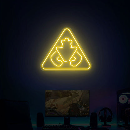 Game Room Store With Monty Security Breach Warning Sign Neon - Shineneon