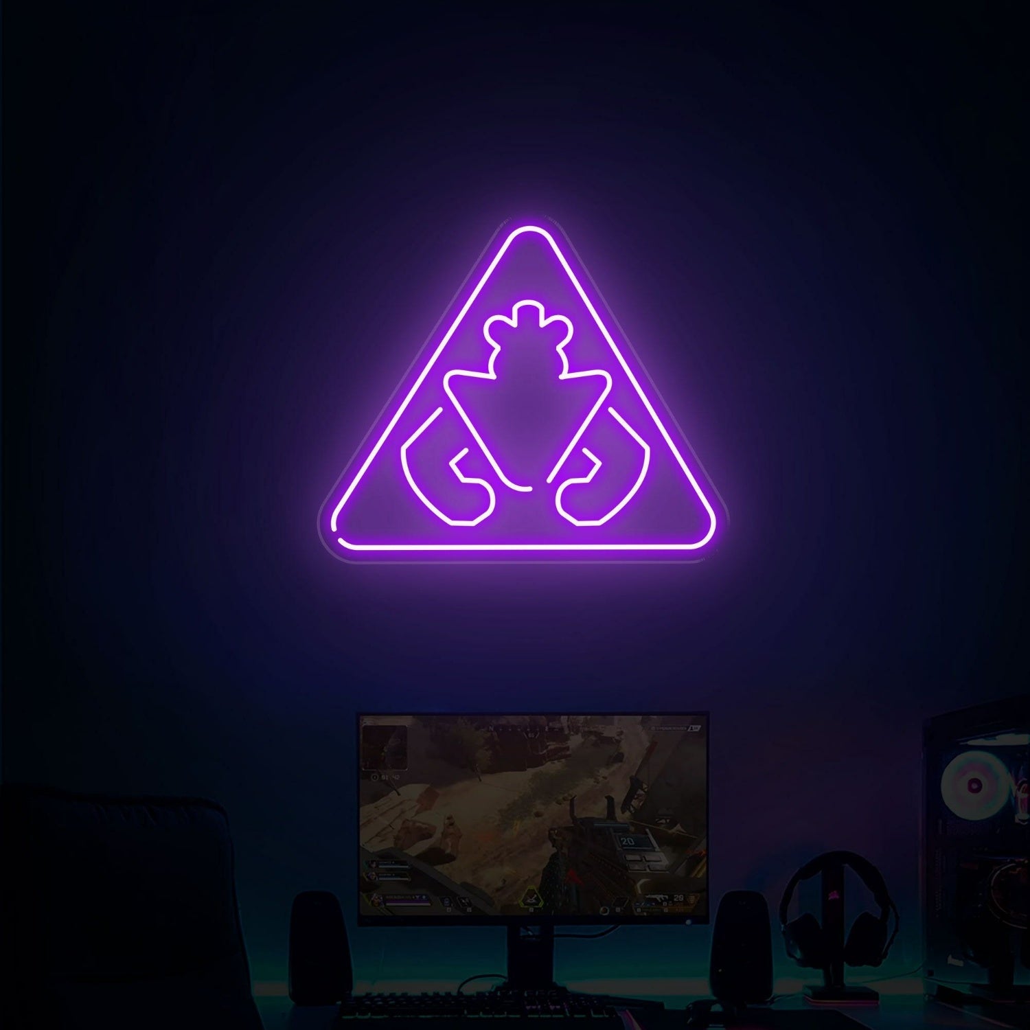 Game Room Store With Monty Security Breach Warning Sign Neon - Shineneon