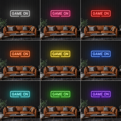 Game Room Wall Art Decor LED Neon Sign color grid