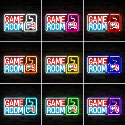 Game Room Wall Art LED Neon Sign Home Art Home Neon Art color grid