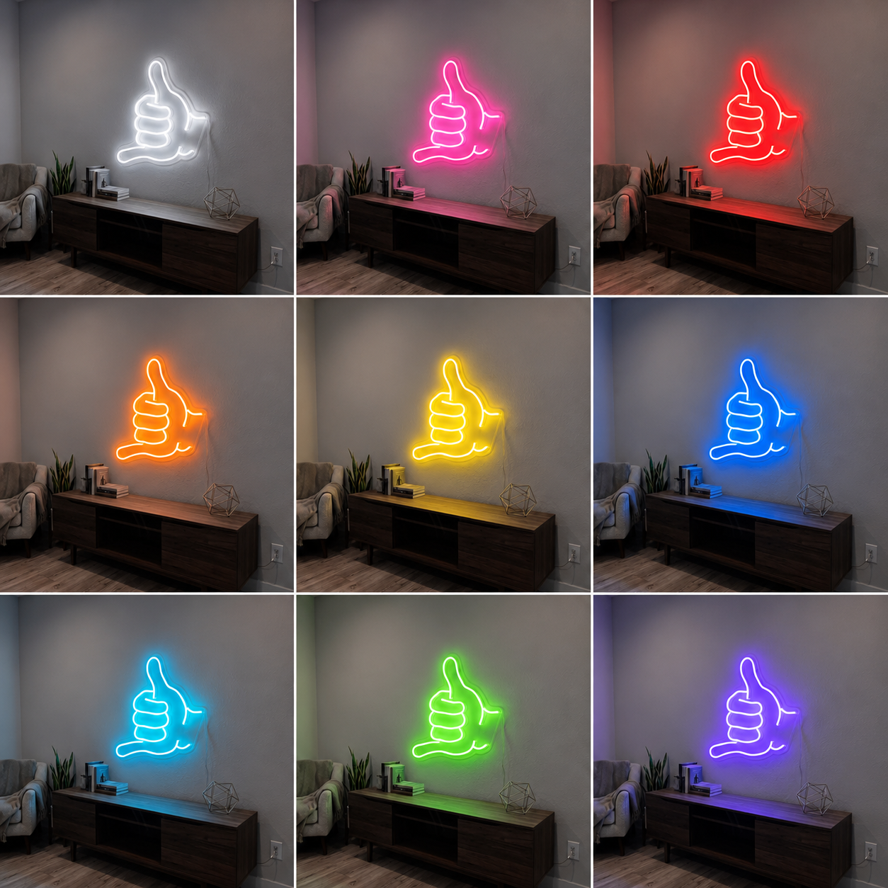 Game Room Wall Decor Home Bar LED Neon Sign color grid