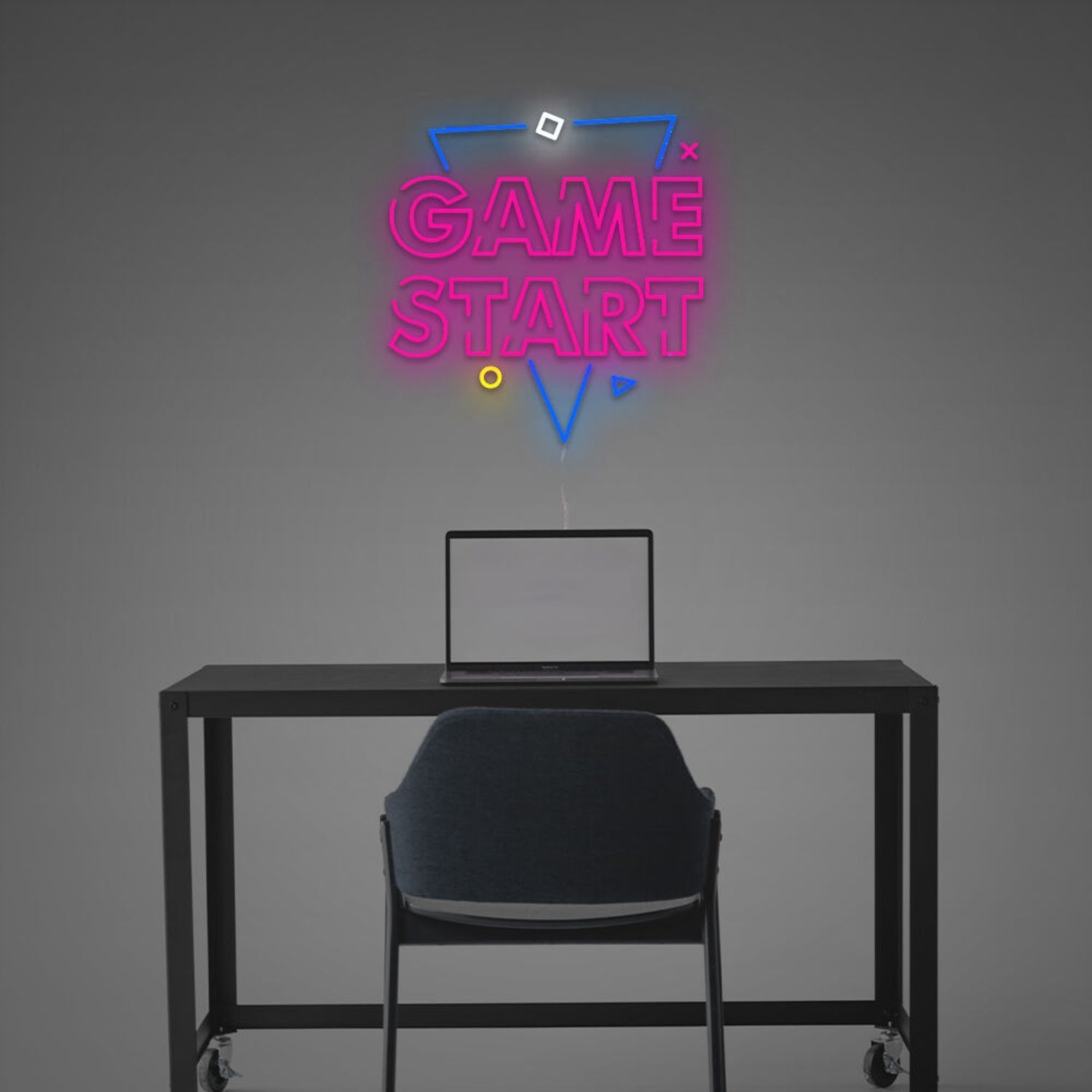 Game Start With Triangle Led Neon Sign - Shineneon