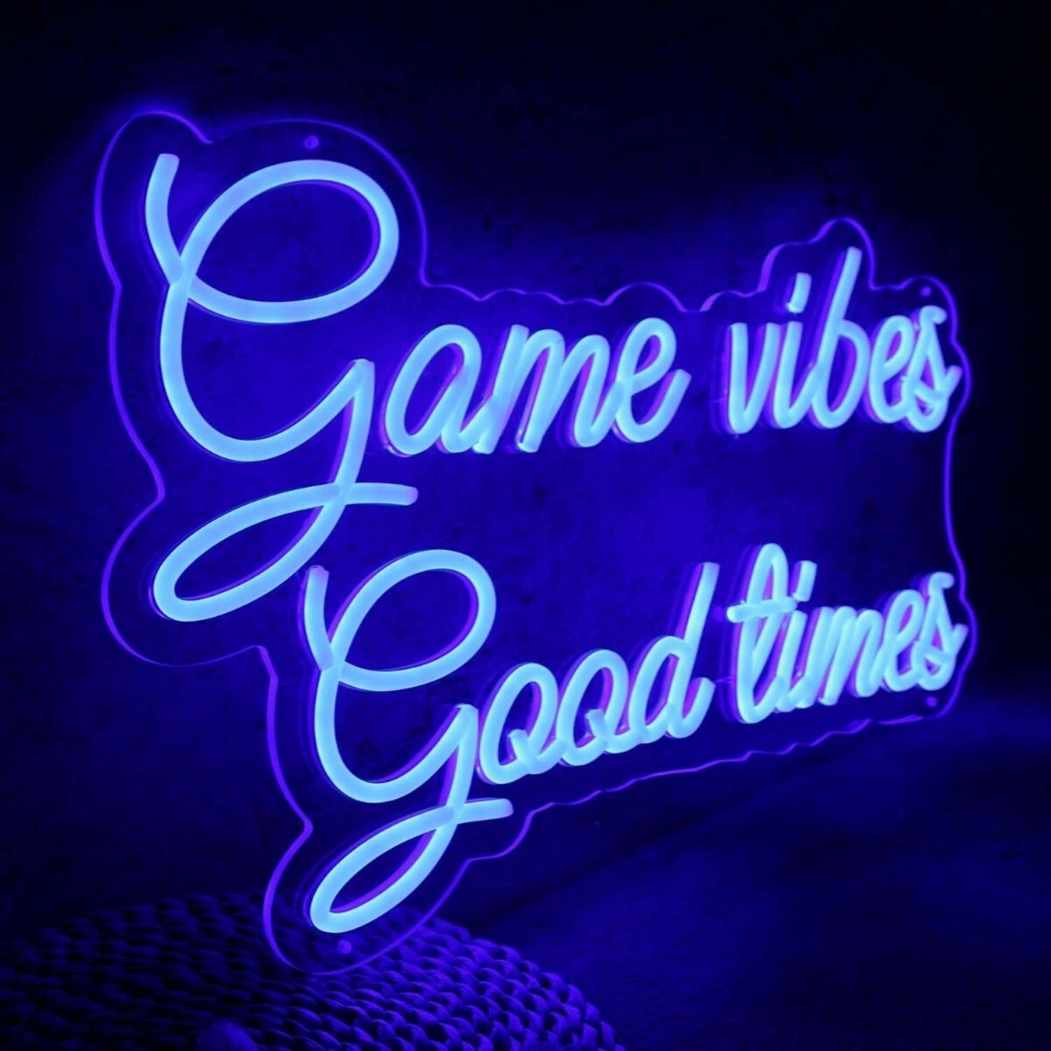 Game Vibes Good Times Blue Led Neon Sign - Shineneon