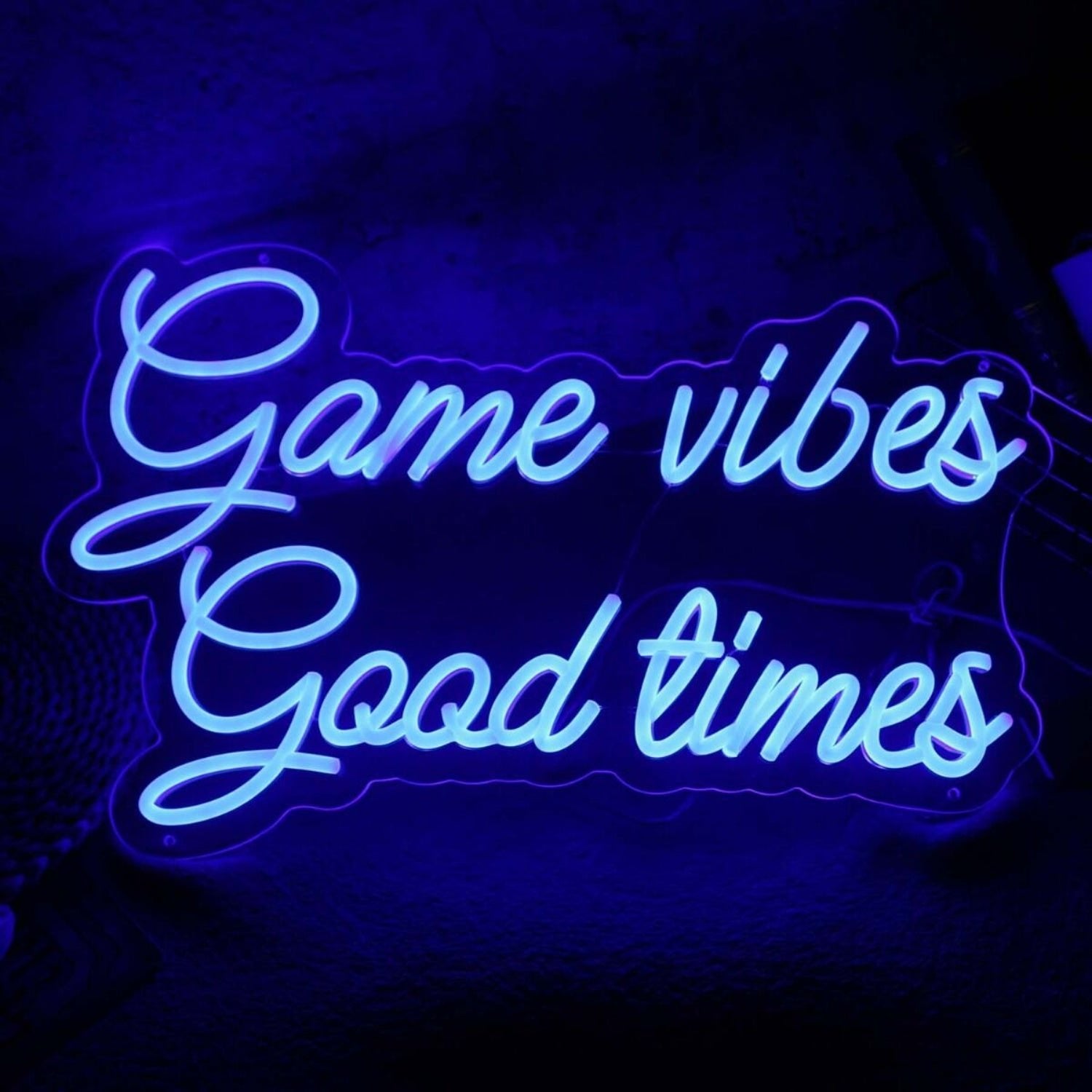 Game Vibes Good Times Blue Led Neon Sign - Shineneon