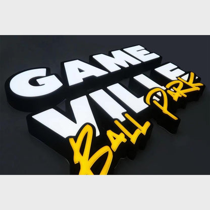 Game Vilie Ball Park 3D Frontlit Channel Letters Led Light Sign