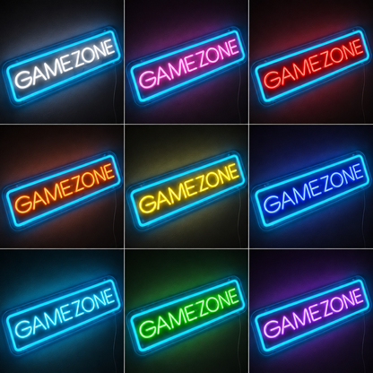 Game Zone Wall Decor LED Neon Sign color grid