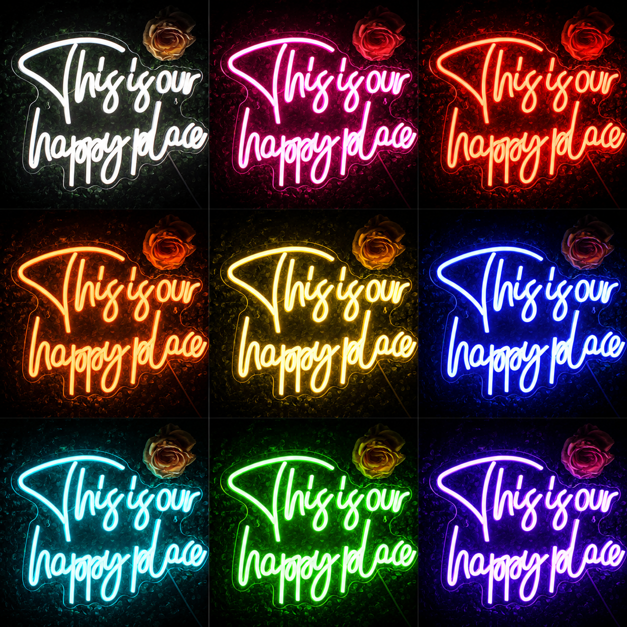 Game Zone Wall Decor LED Neon Sign Wall Art color grid