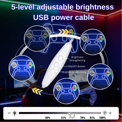 Gaming Neon Sign for Christmas Gifts  Game Zone and Wall Decor