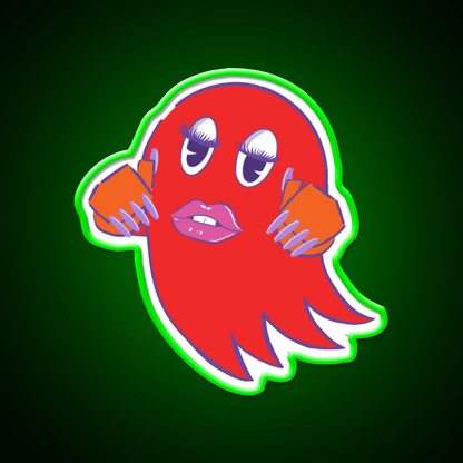 Gamer Ghost Red Nail Salon Led Neon Sign Rgb Color - Shineneon
