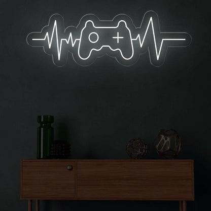 Gamer Heartbeat Controller Ecg Led Neon Sign For Gaming Room Decor | Shineneon
