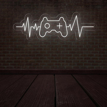 Gamer Heartbeat Controller Ecg Led Neon Sign For Gaming Room Decor | Shineneon