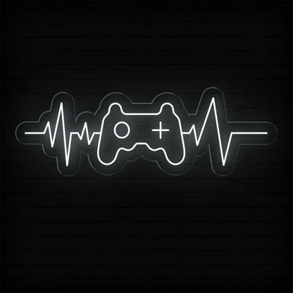 Gamer Heartbeat Controller Ecg Led Neon Sign For Gaming Room Decor | Shineneon