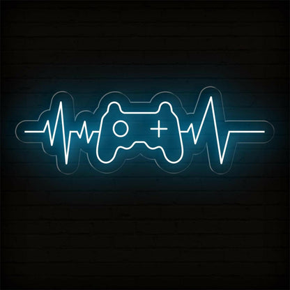 Gamer Heartbeat Controller Ecg Led Neon Sign For Gaming Room Decor | Shineneon