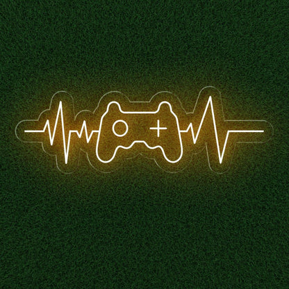 Gamer Heartbeat Controller Ecg Led Neon Sign For Gaming Room Decor | Shineneon