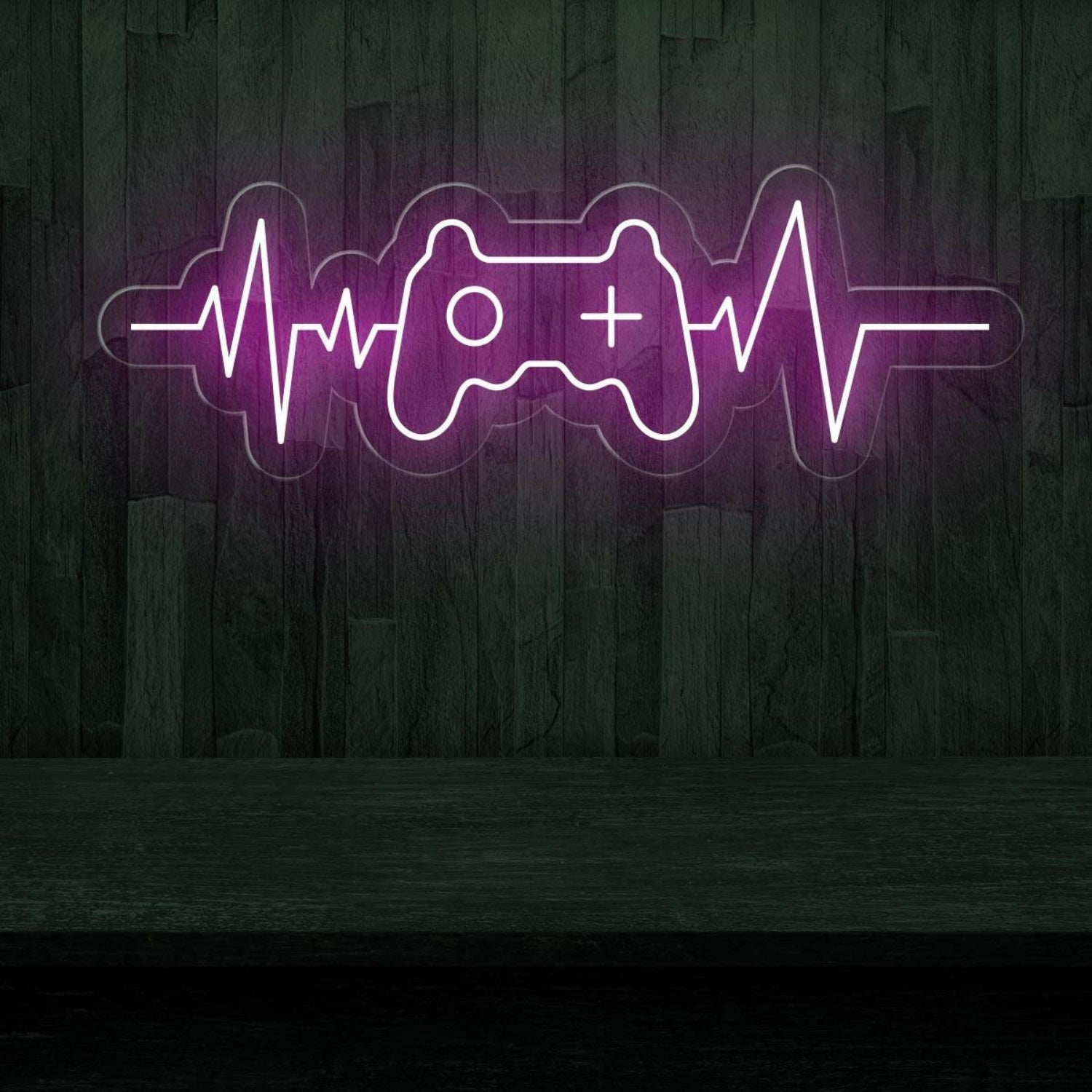 Gamer Heartbeat Controller Ecg Led Neon Sign For Gaming Room Decor | Shineneon