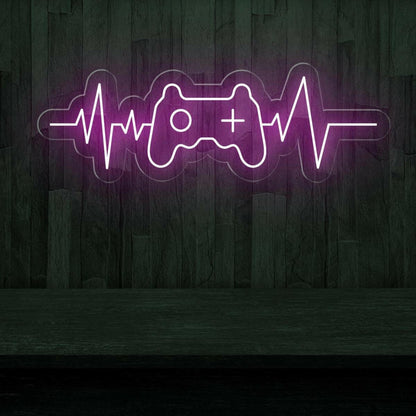 Gamer Heartbeat Controller Ecg Led Neon Sign For Gaming Room Decor | Shineneon