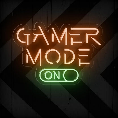 Gamer Mode On Switch Design Led Neon Sign For Gaming Room Decor | Shineneon