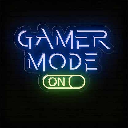 Gamer Mode On Switch Design Led Neon Sign For Gaming Room Decor | Shineneon