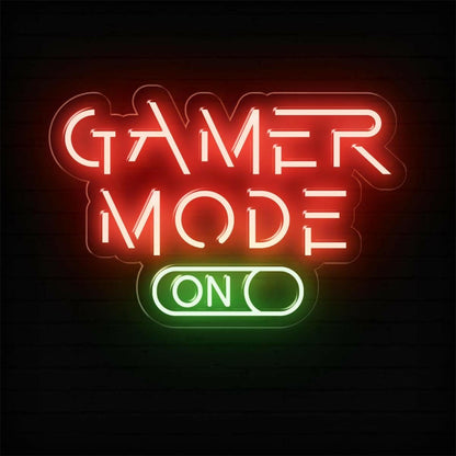 Gamer Mode On Switch Design Led Neon Sign For Gaming Room Decor | Shineneon