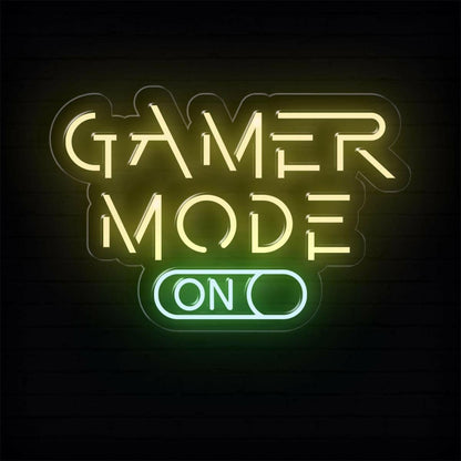 Gamer Mode On Switch Design Led Neon Sign For Gaming Room Decor | Shineneon