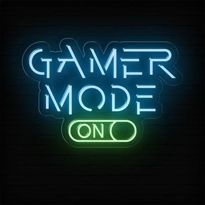 Gamer Mode On Switch Design Led Neon Sign For Gaming Room Decor | Shineneon