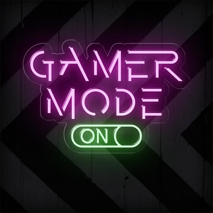 Gamer Mode On Switch Design Led Neon Sign For Gaming Room Decor | Shineneon