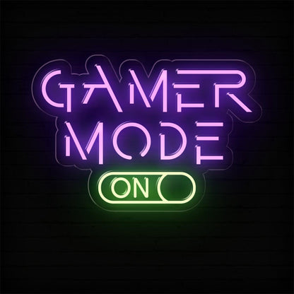 Gamer Mode On Switch Design Led Neon Sign For Gaming Room Decor | Shineneon