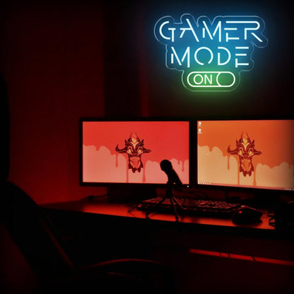 Gamer Mode On Switch Design Led Neon Sign For Gaming Room Decor | Shineneon