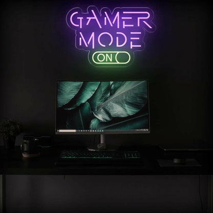Gamer Mode On Switch Design Led Neon Sign For Gaming Room Decor | Shineneon