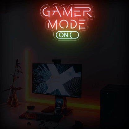 Gamer Mode On Switch Design Led Neon Sign For Gaming Room Decor | Shineneon