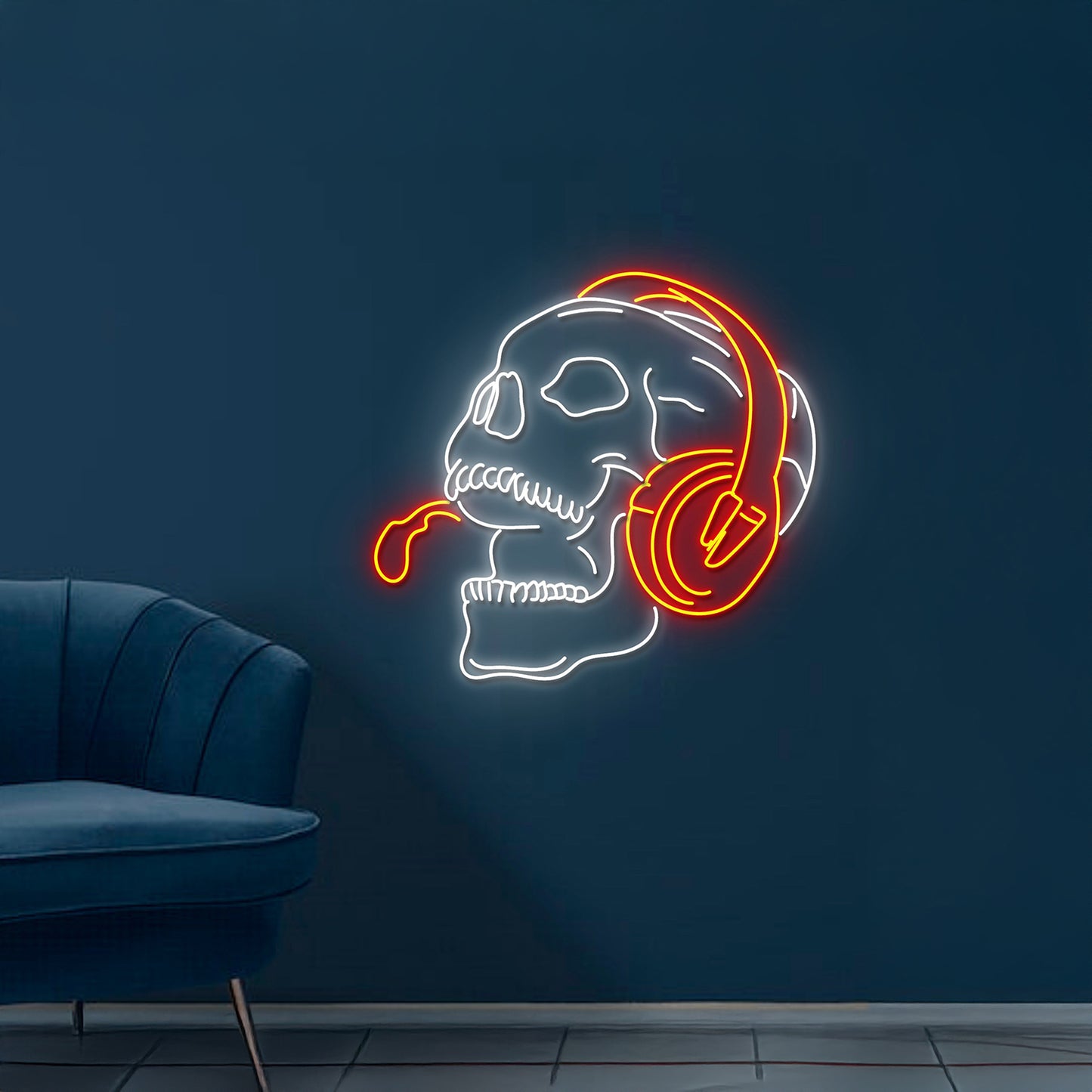 Gamer Skull Led Neon Sign Skull Art Sign