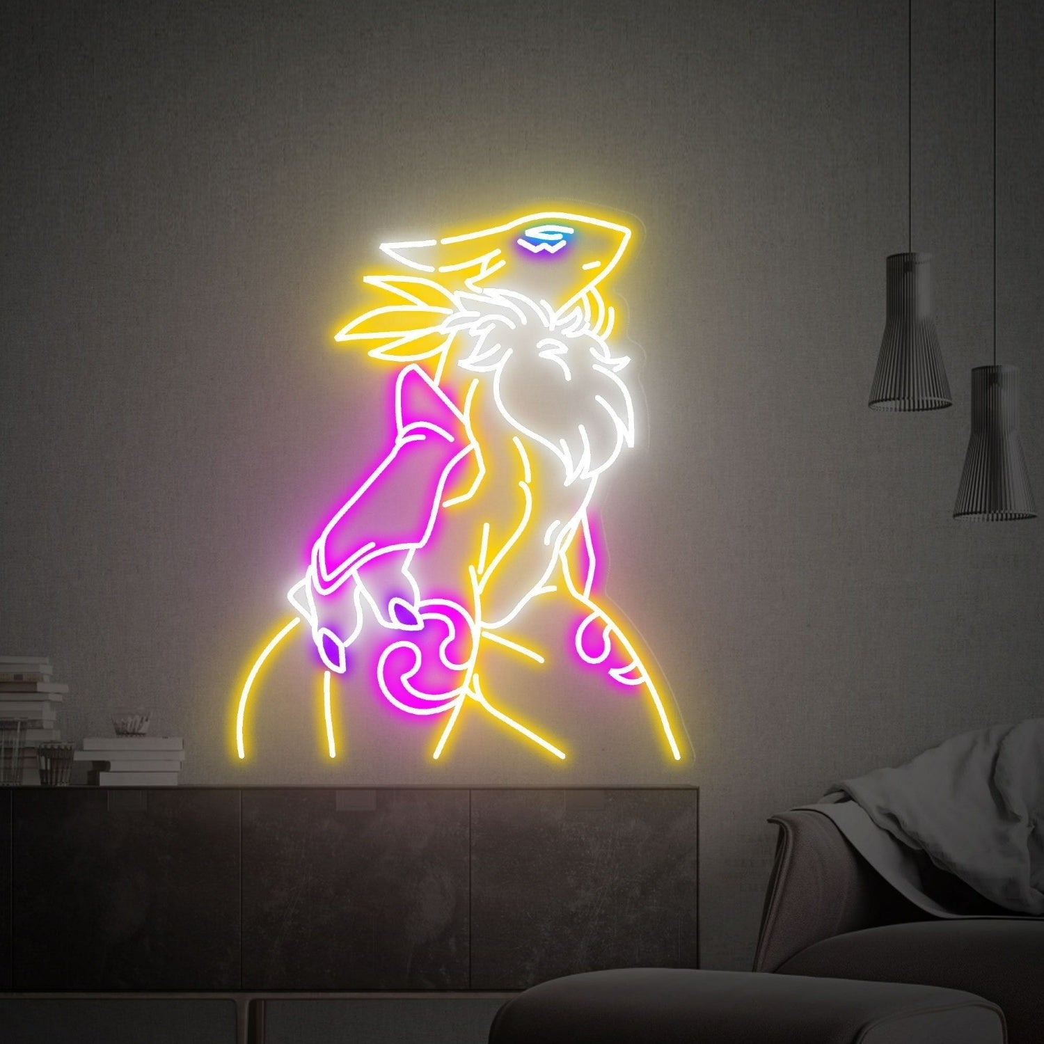 Gamer Space Digimon Renamon Led Neon Sign For Home - Shineneon