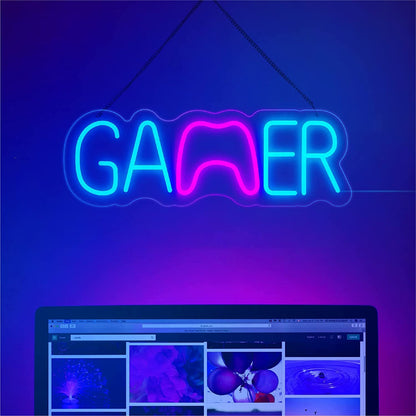 Gamer With Game Controller Led Neon Light Sign | Shineneon