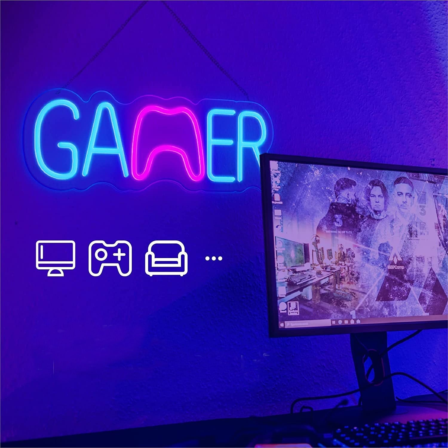 Gamer With Game Controller Led Neon Light Sign | Shineneon