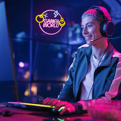 Gamer World Led Neon Sign | Shineneon
