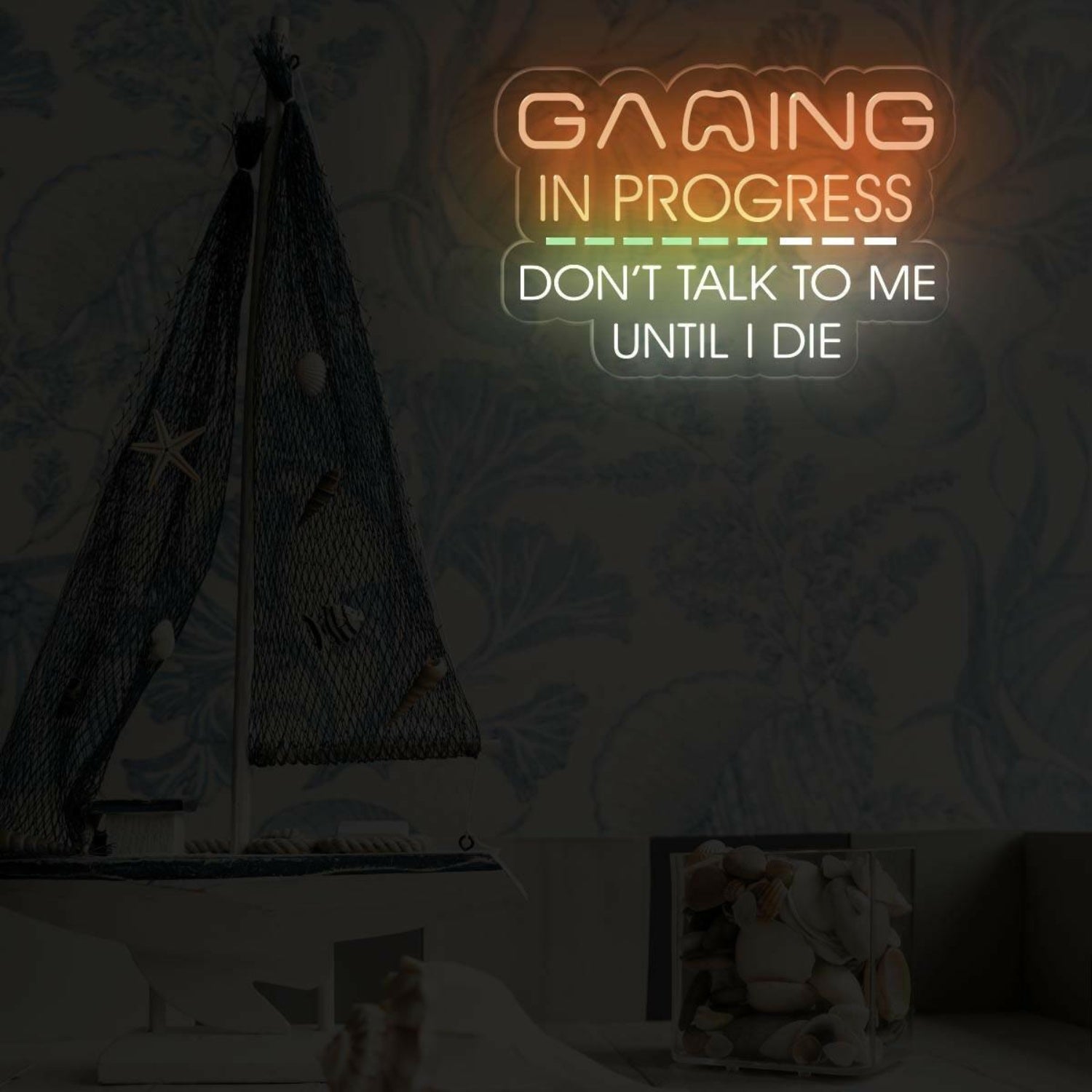 Gaming In Progress Dont Talk To Me Led Neon Sign For Gaming Room Wall Art | Shineneon