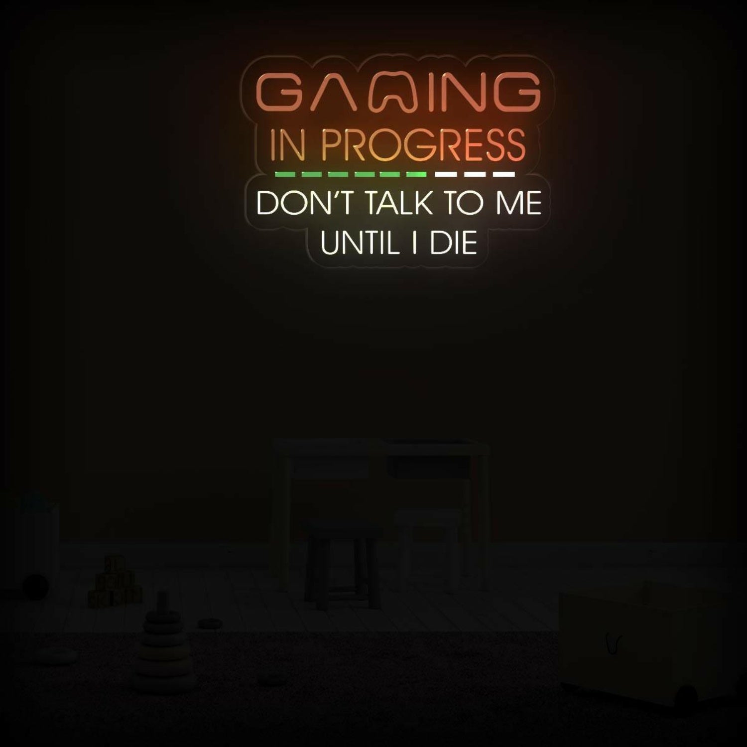 Gaming In Progress Dont Talk To Me Led Neon Sign For Gaming Room Wall Art | Shineneon