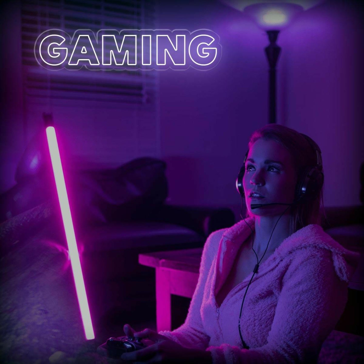 Gaming Led Neon Sign With Purple Glow For Gaming Room Wall Decor | Shineneon