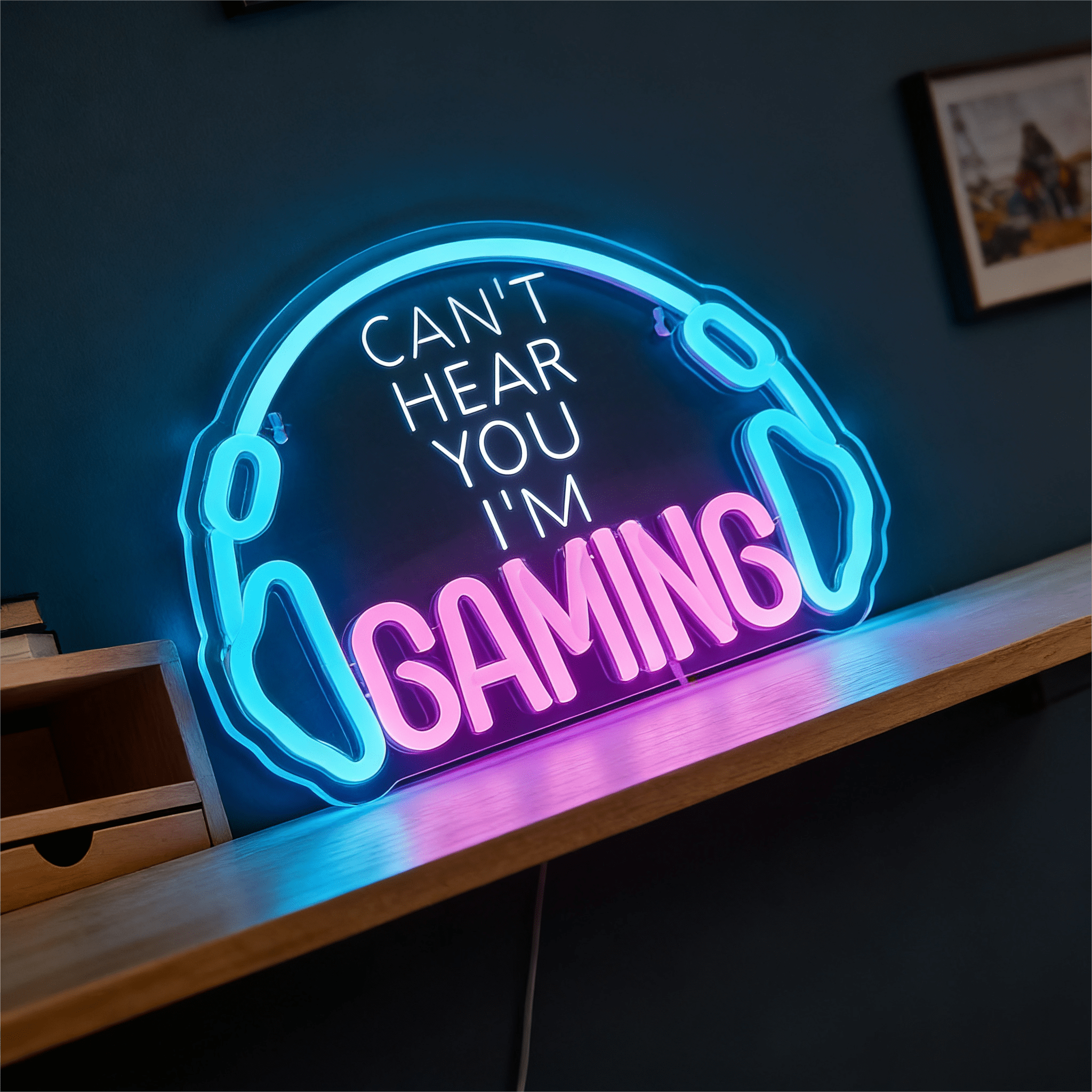Gaming USB LED Neon Sign for Bar Game Room & Man Cave Wall Decor - Shineneon