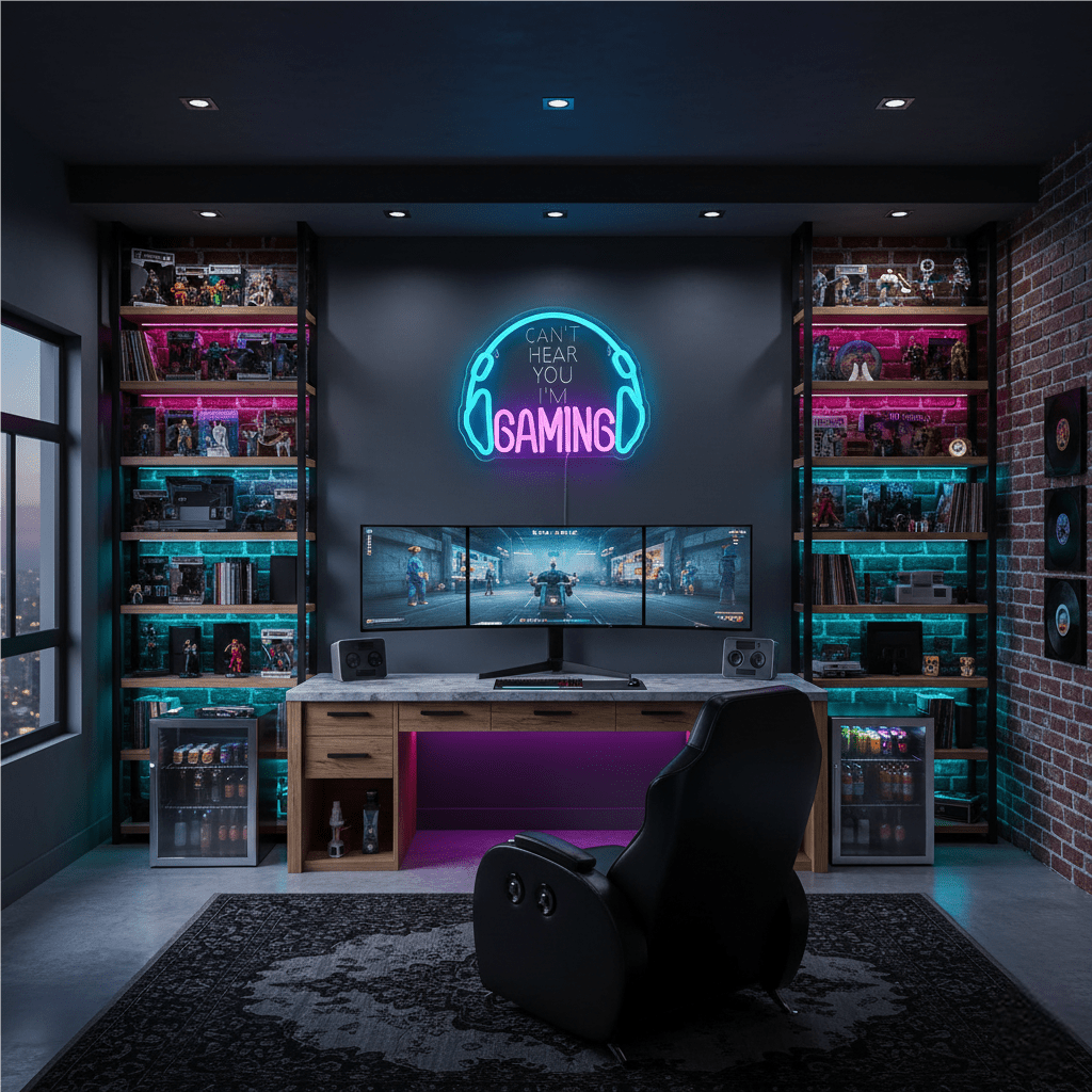 Gaming USB LED Neon Sign for Bar Game Room & Man Cave Wall Decor - Shineneon