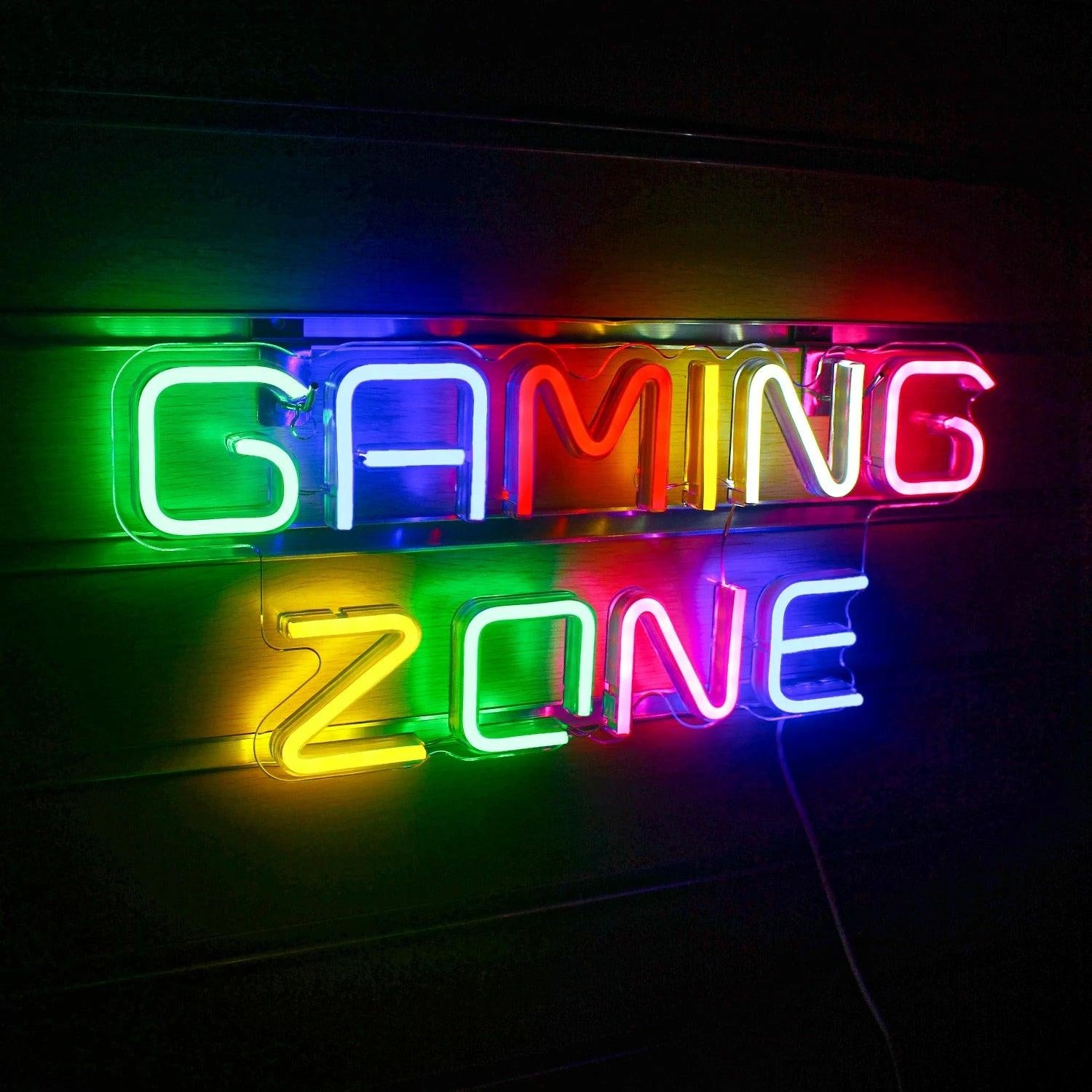 Gaming Zone Multicolor Led Neon Sign For Indoor Gaming Room Decor | Shineneon