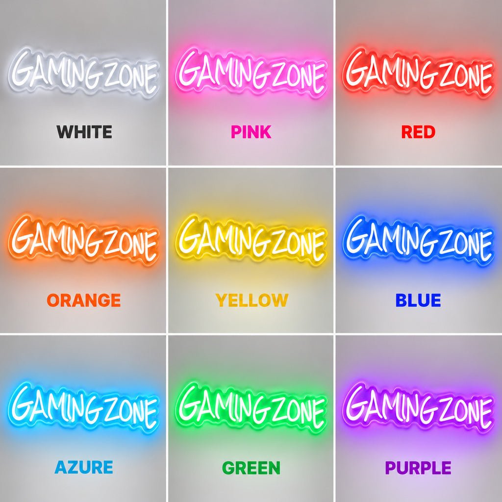 Gaming Zone White LED Neon Sign - Shineneon