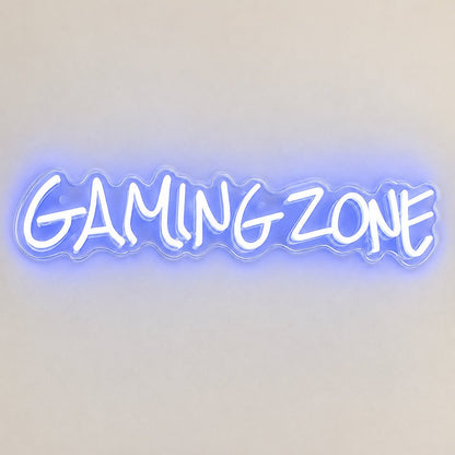 Gaming Zone White LED Neon Sign - Shineneon