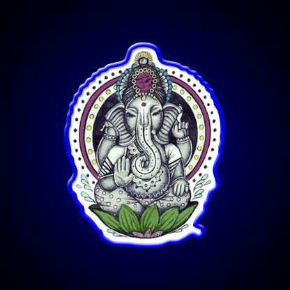 Ganesha Yoga Led Neon Sign For Wellness Space Rgb Color - Shineneon