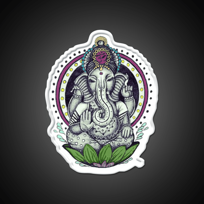 Ganesha Yoga Led Neon Sign For Wellness Space Rgb Color - Shineneon