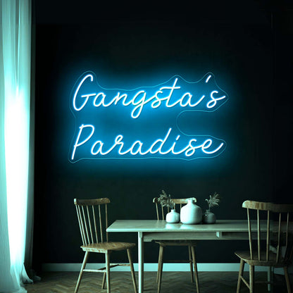 Gangstas Paradise Led Neon Signs For Wall Decor