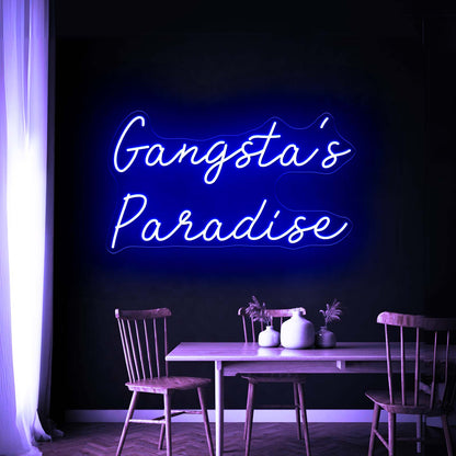 Gangstas Paradise Led Neon Signs For Wall Decor