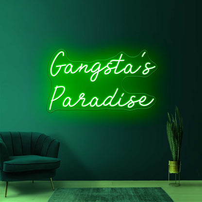 Gangstas Paradise Led Neon Signs For Wall Decor